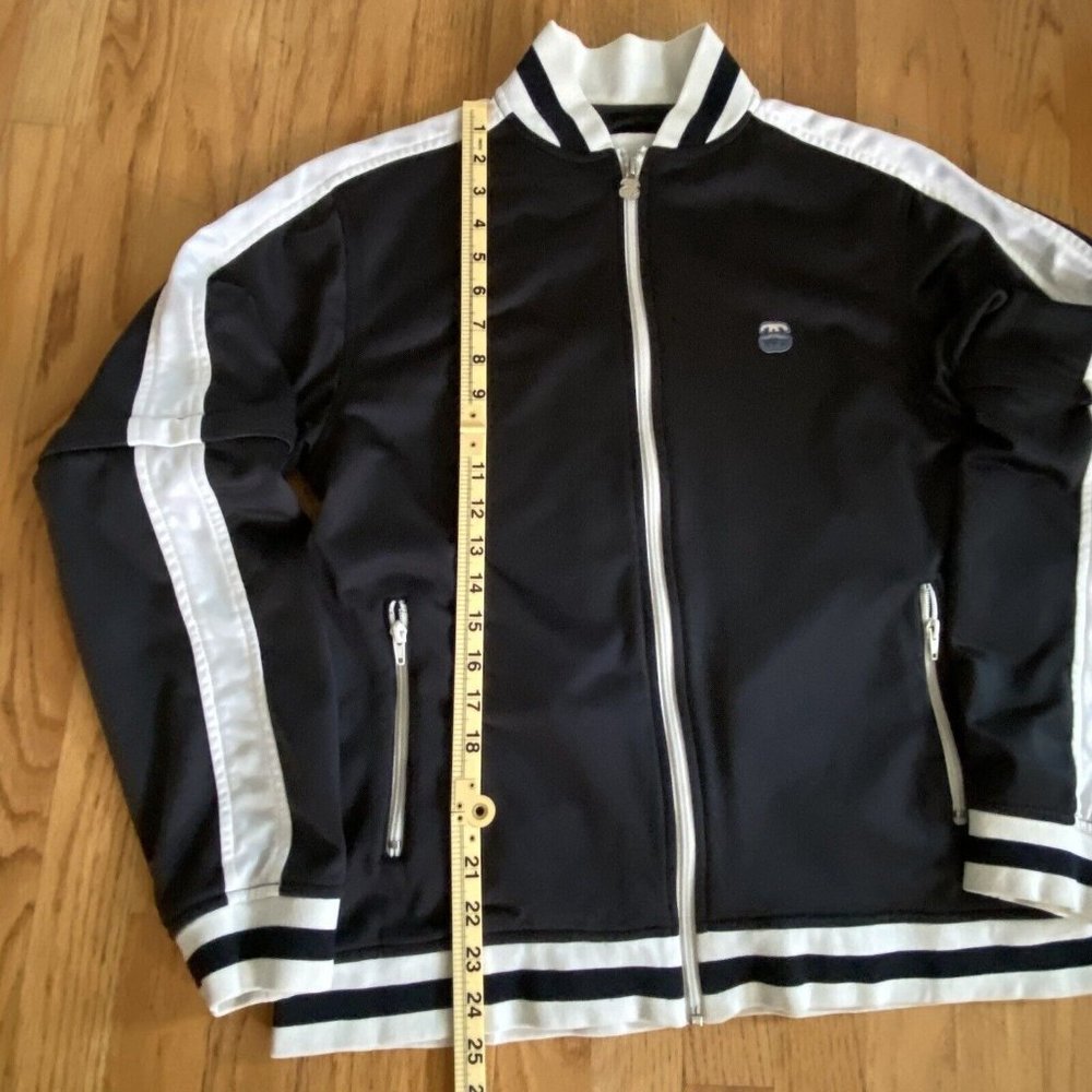 STUSSY Polyester Track Jacket Black women's Size Medium Removable Sleeves *READ* - Picture 3 of 14